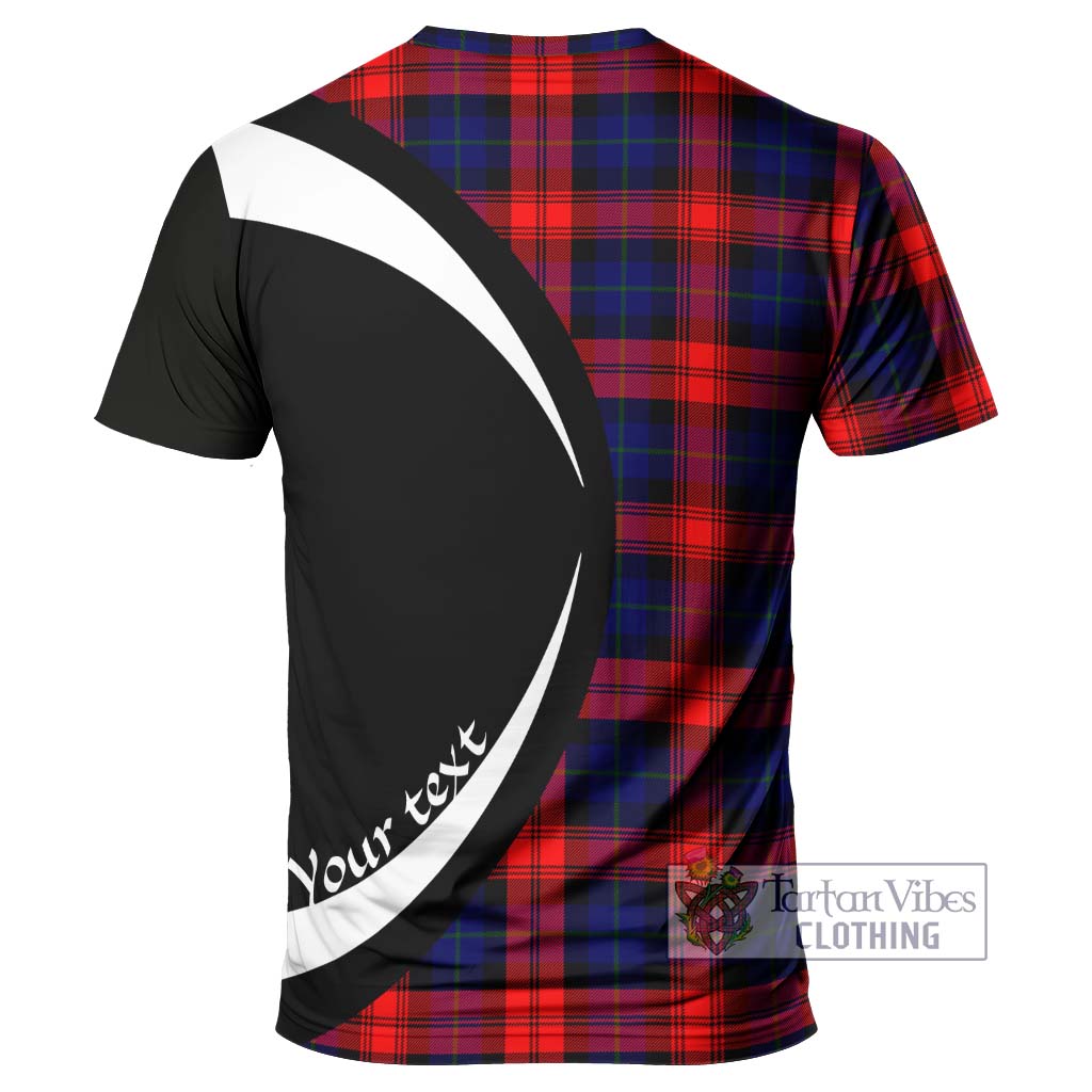 Tartan Vibes Clothing McLaughlin Tartan T-Shirt with Family Crest Circle Style