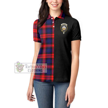 McLaughlin Tartan Women's Polo Shirt with Family Crest and Half Of Me Style