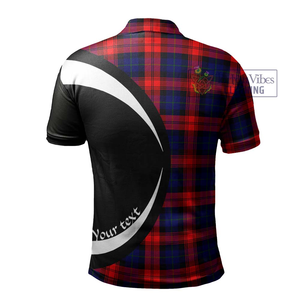 McLaughlin Tartan Men's Polo Shirt with Family Crest Circle Style - Tartan Vibes Clothing