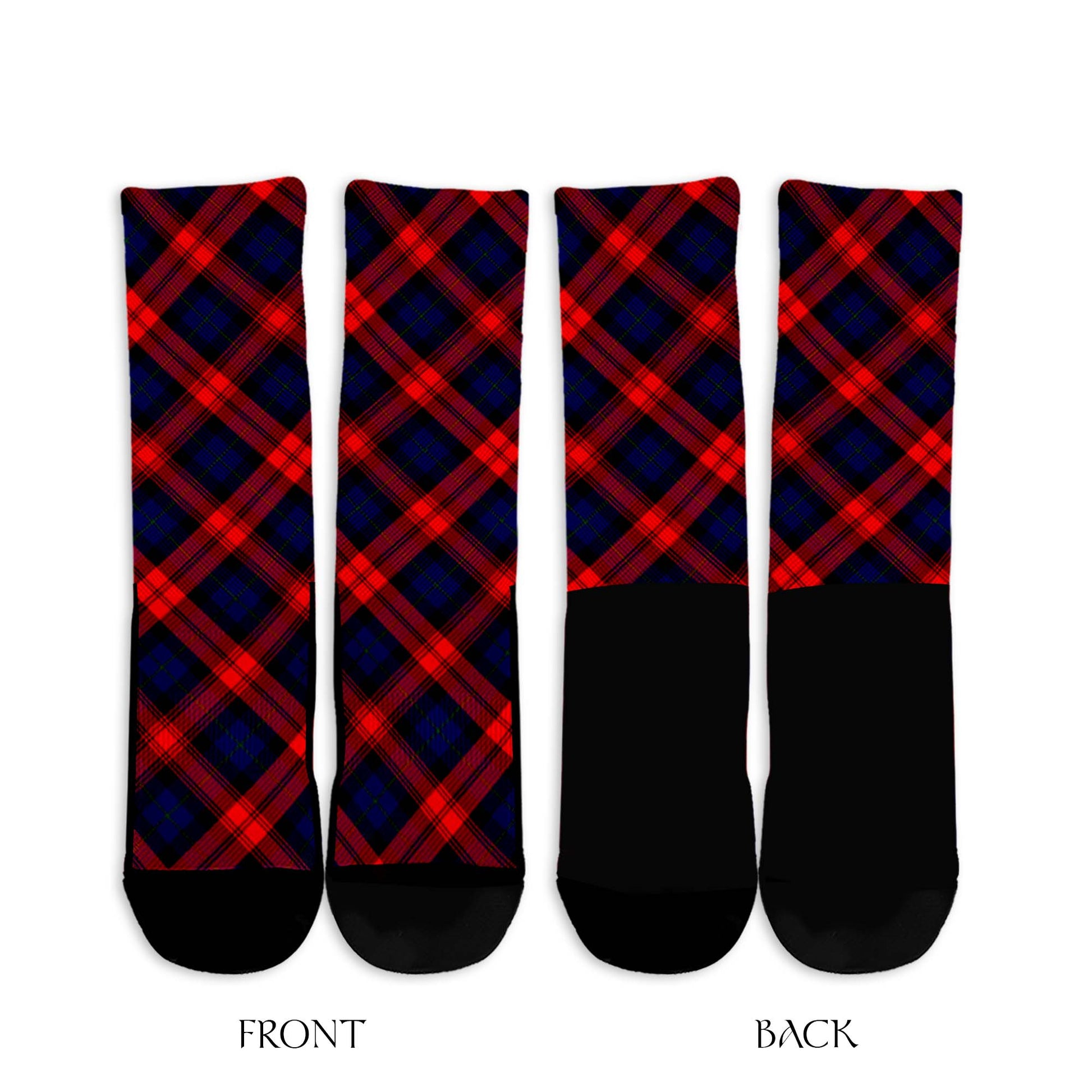 McLaughlin Tartan Crew Socks Cross Tartan Style - Tartanvibesclothing