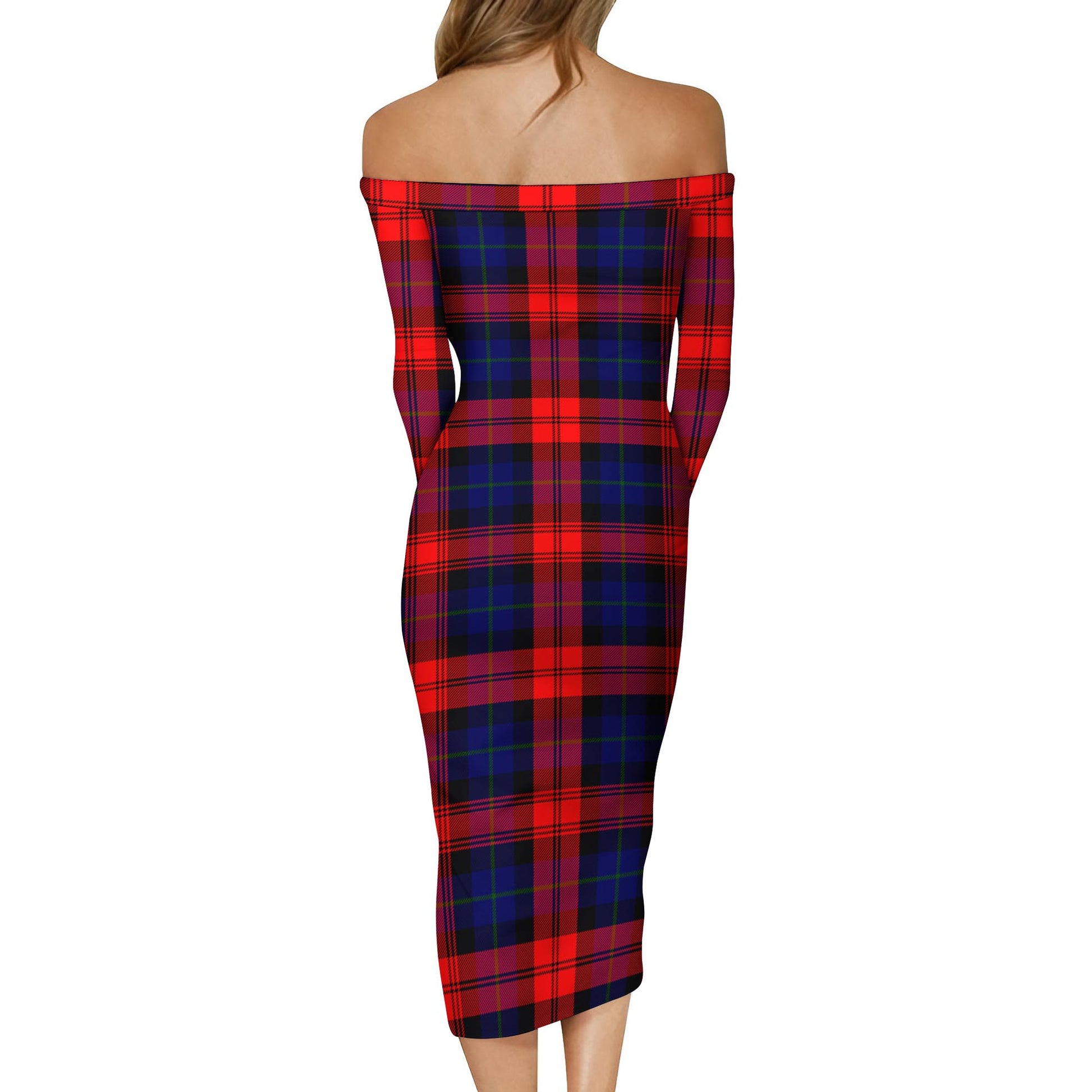McLaughlin Tartan Off Shoulder Lady Dress - Tartanvibesclothing