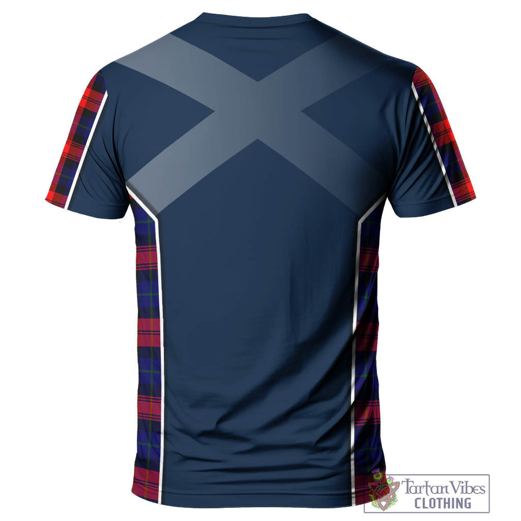 Tartan Vibes Clothing McLaughlin Tartan T-Shirt with Family Crest and Scottish Thistle Vibes Sport Style