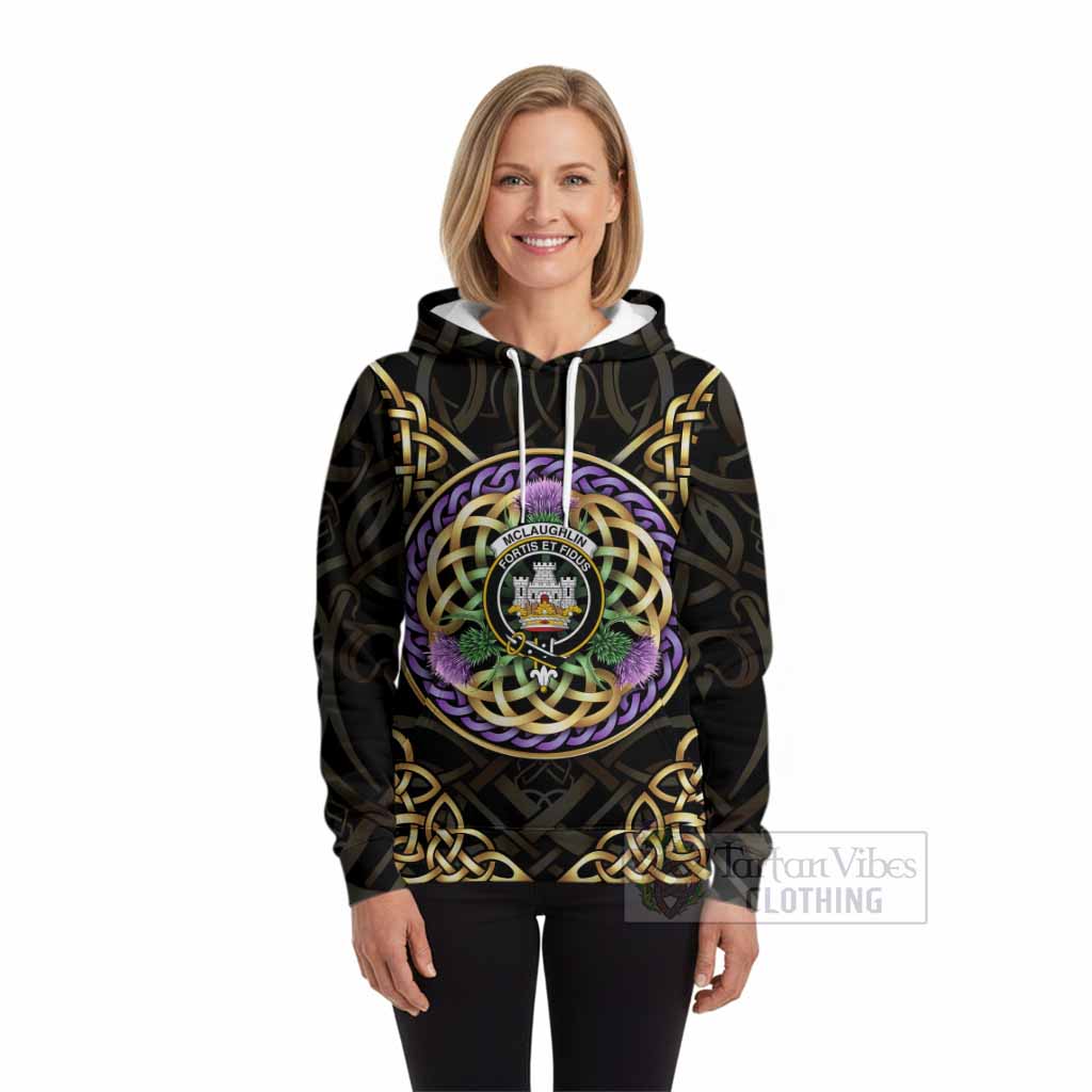 McLaughlin Clan Crest Hoodie Celtic Scottish Thistle