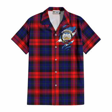 McLaughlin Clan Crest In Me Tartan Cotton Hawaiian Shirt Scotland Flag Style