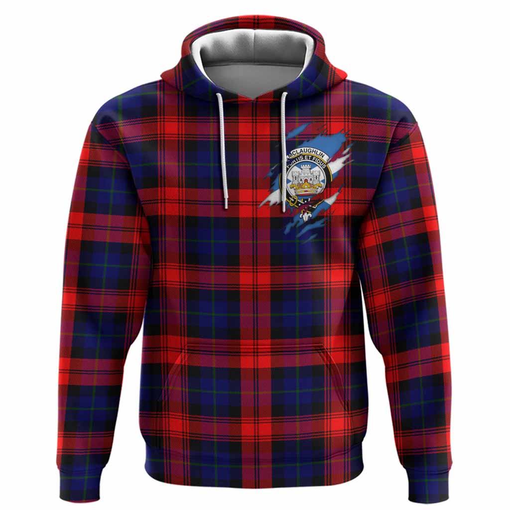 McLaughlin Clan Crest In Me Tartan Hoodie Scotland Flag Style