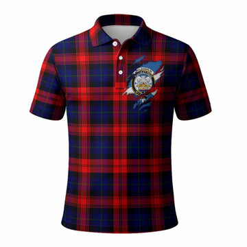 McLaughlin Clan Crest In Me Tartan Polo Shirt Scotland Flag Style