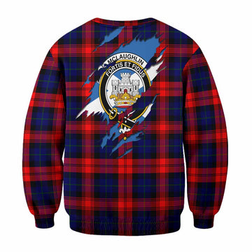 McLaughlin Clan Crest In Me Tartan Sweatshirt Scotland Flag Style