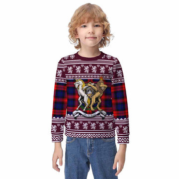 McLaughlin Clan Tartan Crest Christmas Kid Ugly Sweatshirt Coat of Arms Funny Style