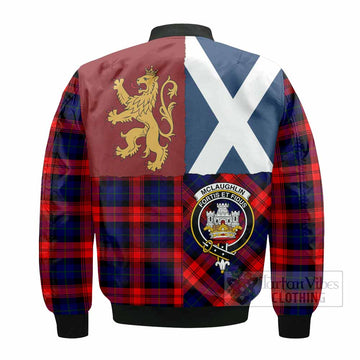 McLaughlin Crest Tartan Bomber Jacket with Lion Rampant Saltire Style