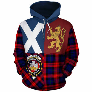 McLaughlin Crest Tartan Cotton Hoodie with Lion Rampant Saltire Style
