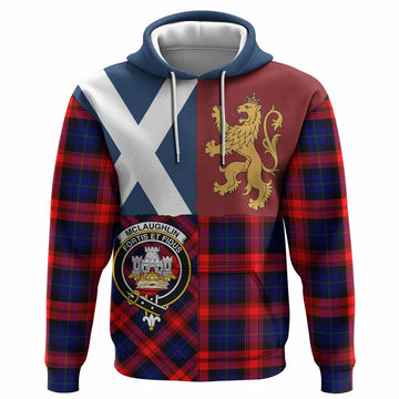 McLaughlin Crest Tartan Hoodie with Lion Rampant Saltire Style