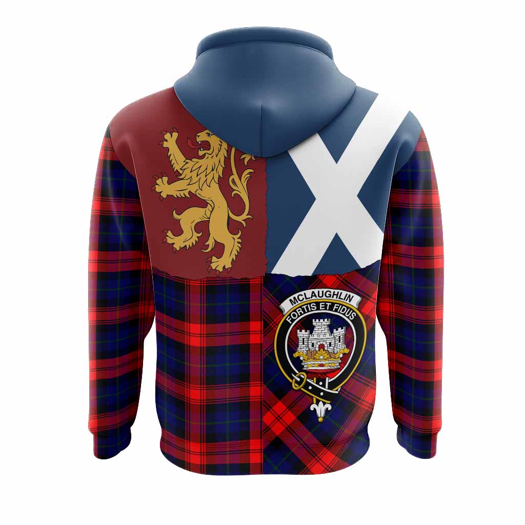 McLaughlin Crest Tartan Hoodie with Lion Rampant Saltire Style