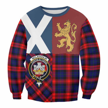 McLaughlin Crest Tartan Sweatshirt with Lion Rampant Saltire Style