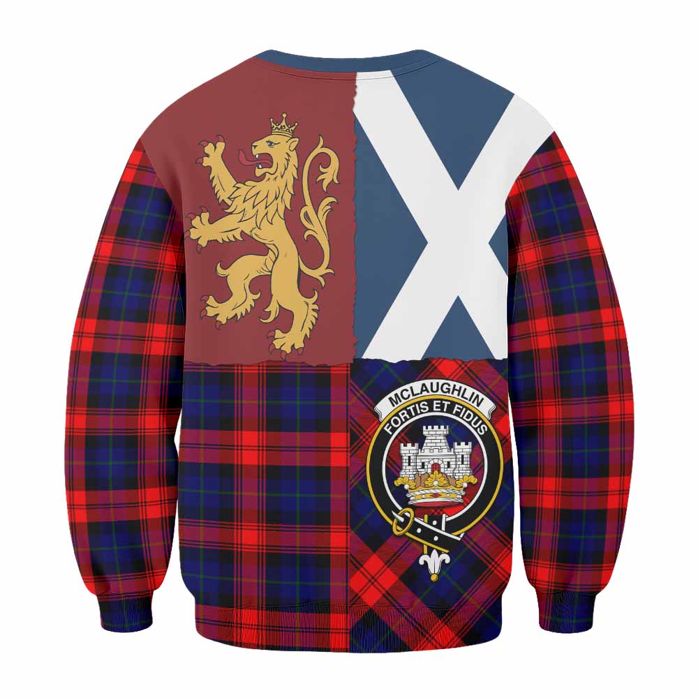 McLaughlin Crest Tartan Sweatshirt with Lion Rampant Saltire Style