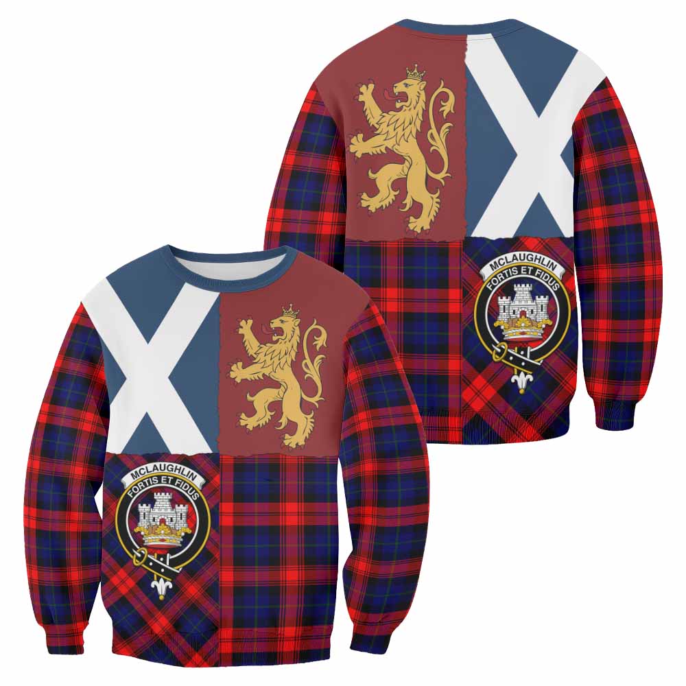 McLaughlin Crest Tartan Sweatshirt with Lion Rampant Saltire Style
