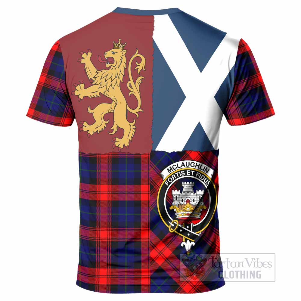 McLaughlin Crest Tartan T-Shirt with Lion Rampant Saltire Style