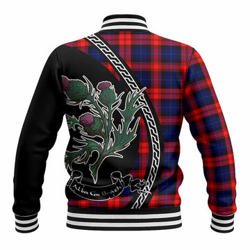 McLaughlin Family Crest Tartan Baseball Jacket Alba Thistle Inspired