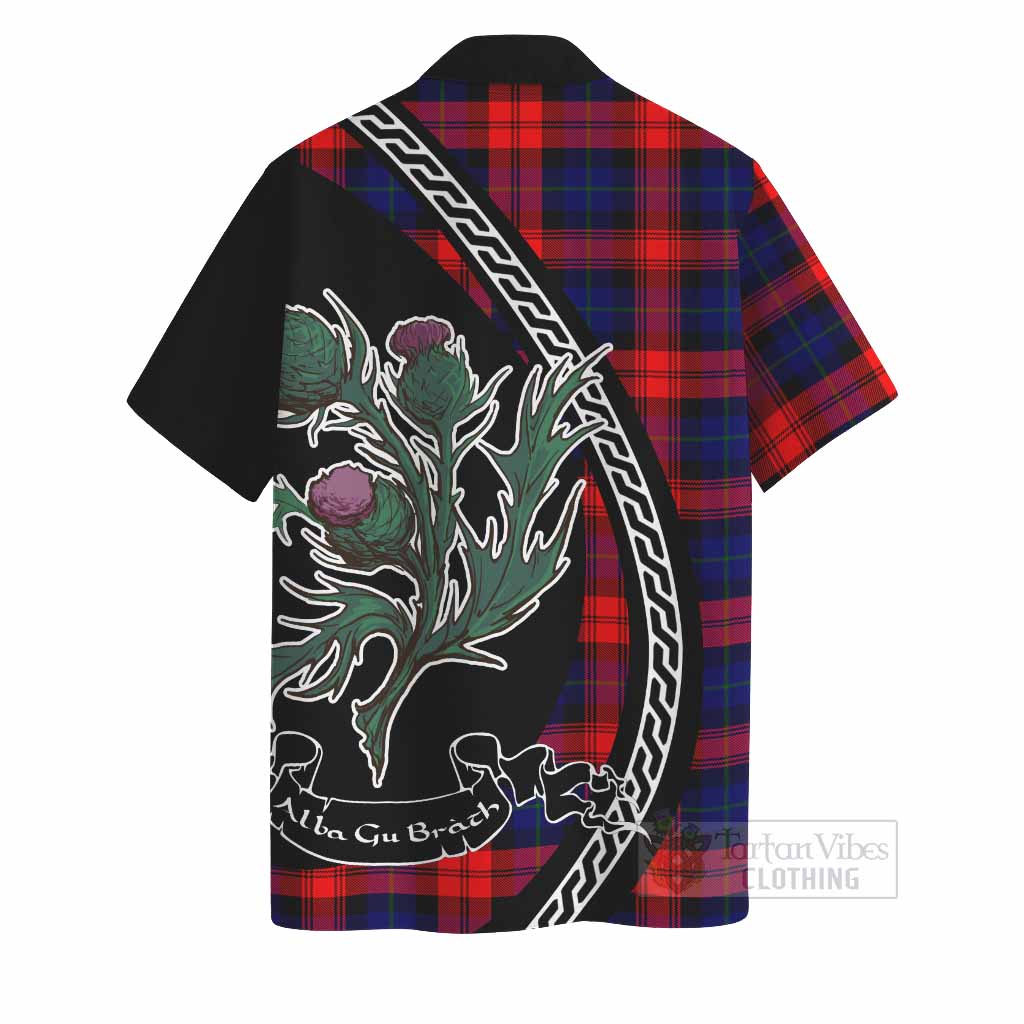 McLaughlin Family Crest Tartan Hawaiian Shirt Alba Thistle Inspired - Tartan Vibes Clothing