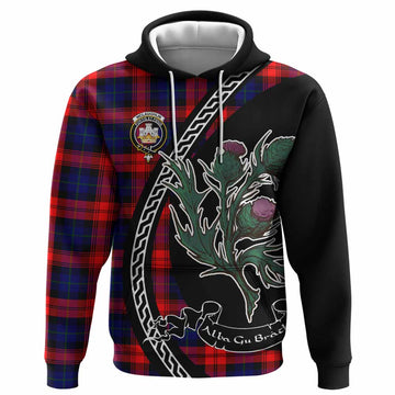 McLaughlin Family Crest Tartan Hoodie Alba Thistle Inspired