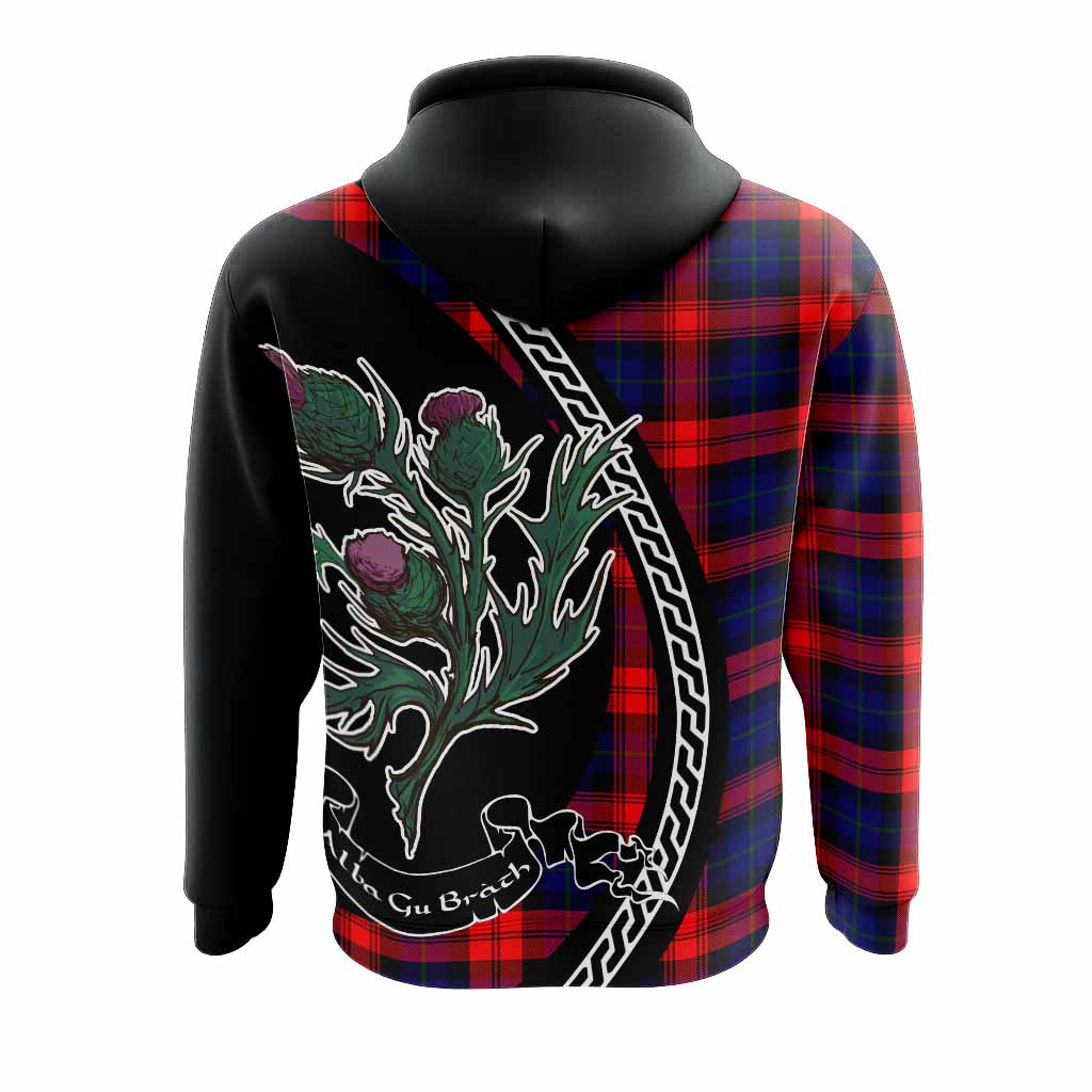 McLaughlin Family Crest Tartan Hoodie Alba Thistle Inspired - Tartan Vibes Clothing