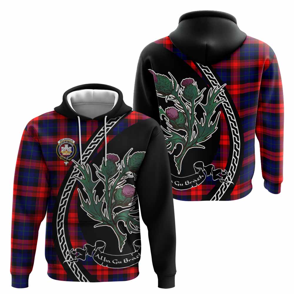 McLaughlin Family Crest Tartan Hoodie Alba Thistle Inspired - Tartan Vibes Clothing