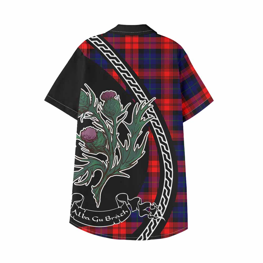McLaughlin Family Crest Tartan Kid Hawaiian Shirt Alba Thistle Inspired - Tartan Vibes Clothing