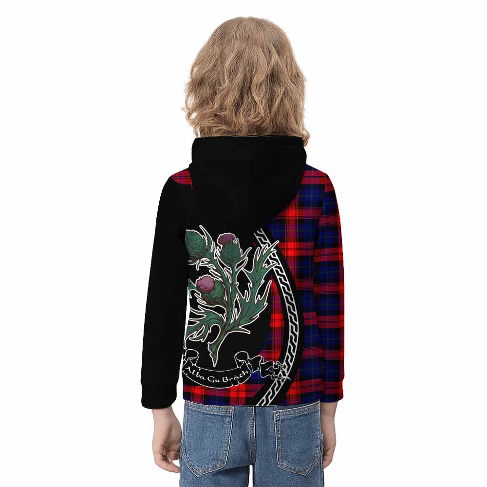 McLaughlin Family Crest Tartan Kid Hoodie Alba Thistle Inspired - Tartan Vibes Clothing