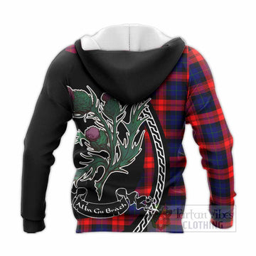 McLaughlin Family Crest Tartan Knitted Hoodie Alba Thistle Inspired