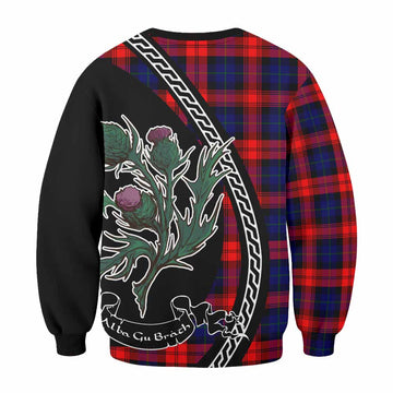 McLaughlin Family Crest Tartan Sweatshirt Alba Thistle Inspired