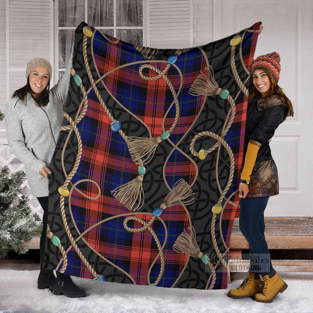 McLaughlin Scottish Tartan Twisted Ropes Stylized Blanket - Tartan Vibes Clothing