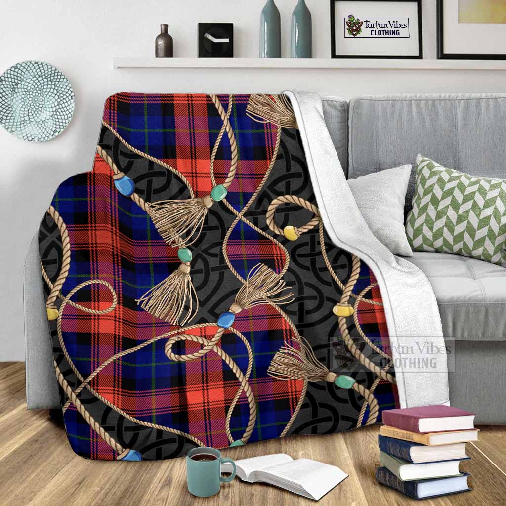 McLaughlin Scottish Tartan Twisted Ropes Stylized Blanket - Tartan Vibes Clothing
