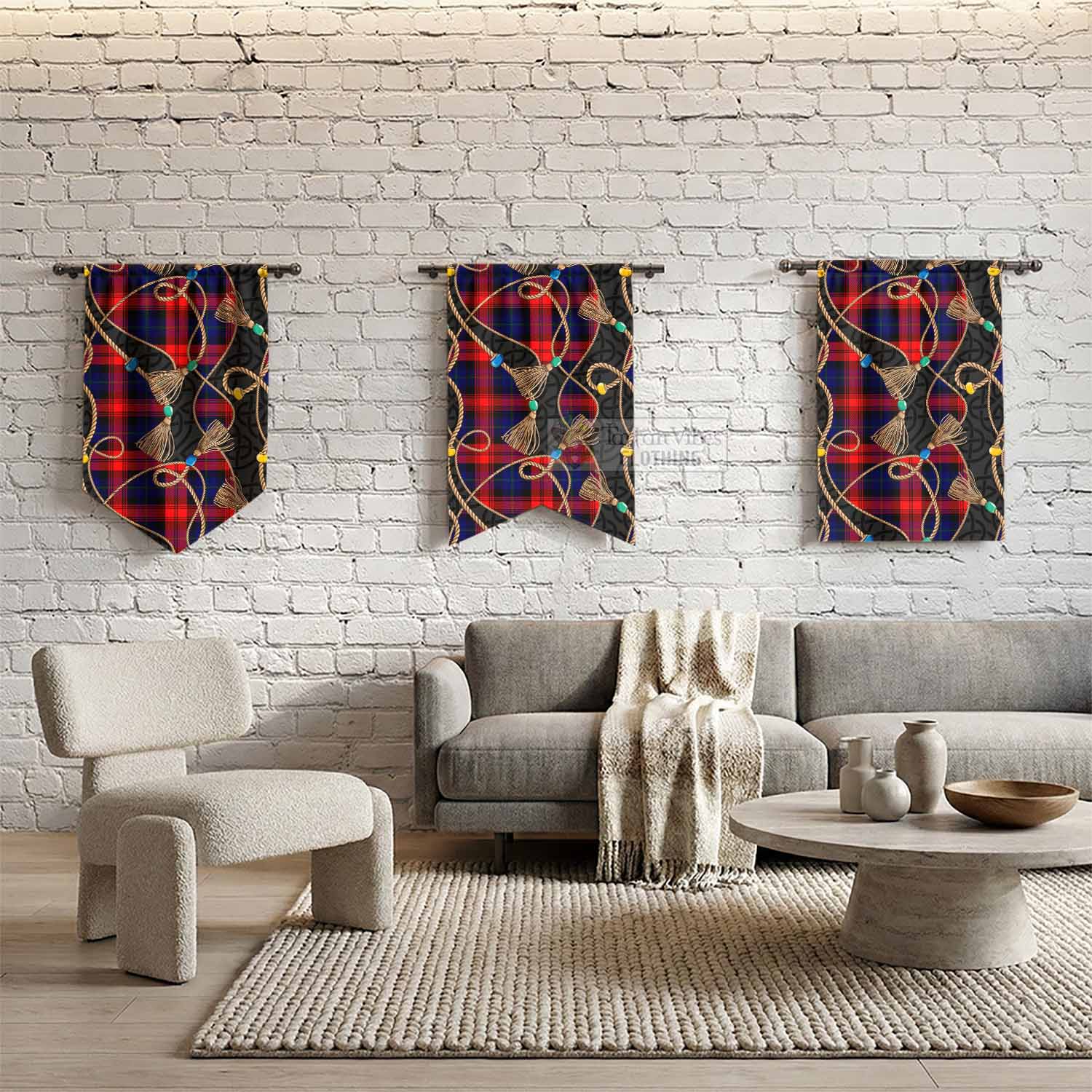 McLaughlin Scottish Tartan Twisted Ropes Stylized Gonfalon - Tartan Vibes Clothing