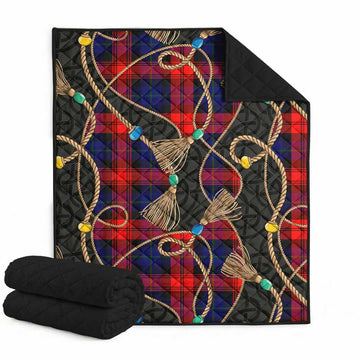 McLaughlin Scottish Tartan Twisted Ropes Stylized Premium Quilt Super King Quilt 91" x 110" - Tartan Vibes Clothing
