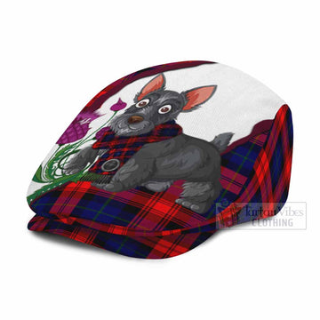 McLaughlin Scottish Terrier Tartan Flat Cap, Jeff Cap Thistle Heritage Art