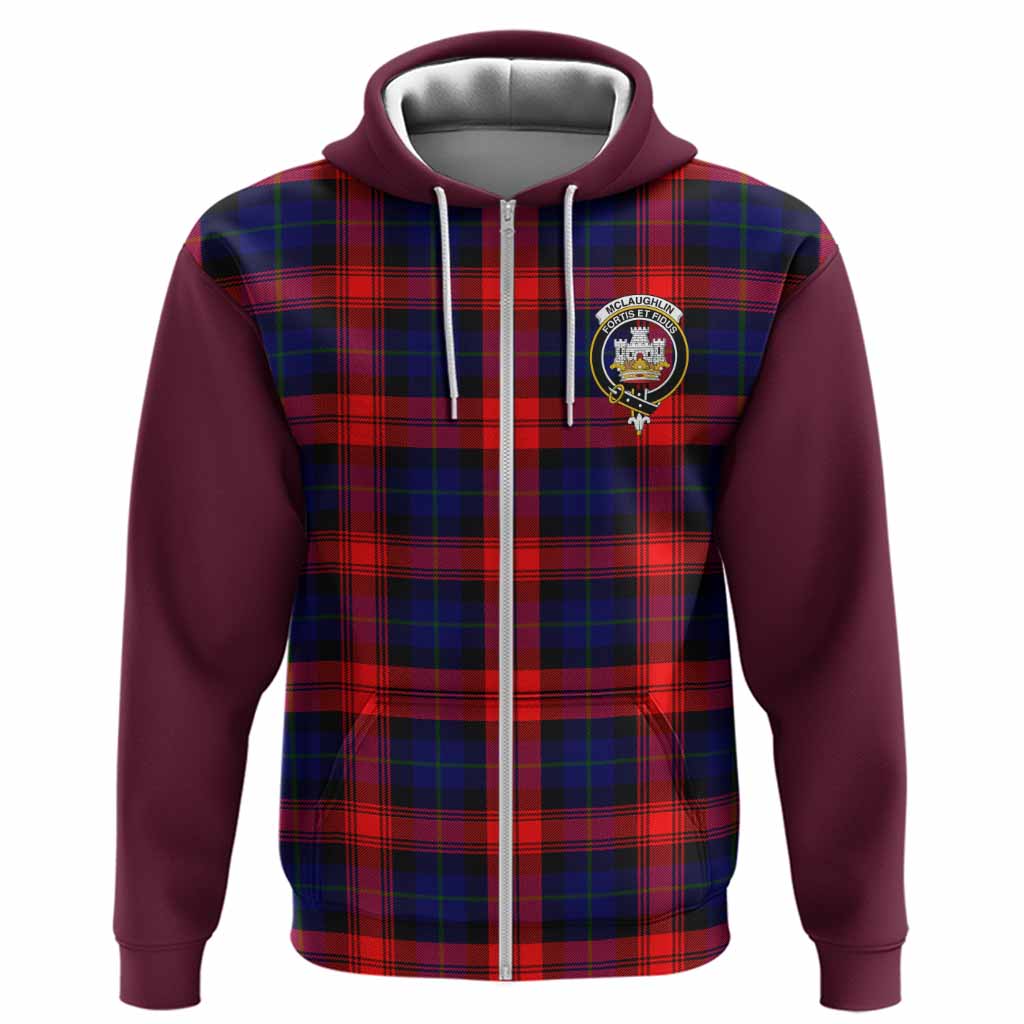 McLaughlin Tartan Accent Hoodie with Family Crest