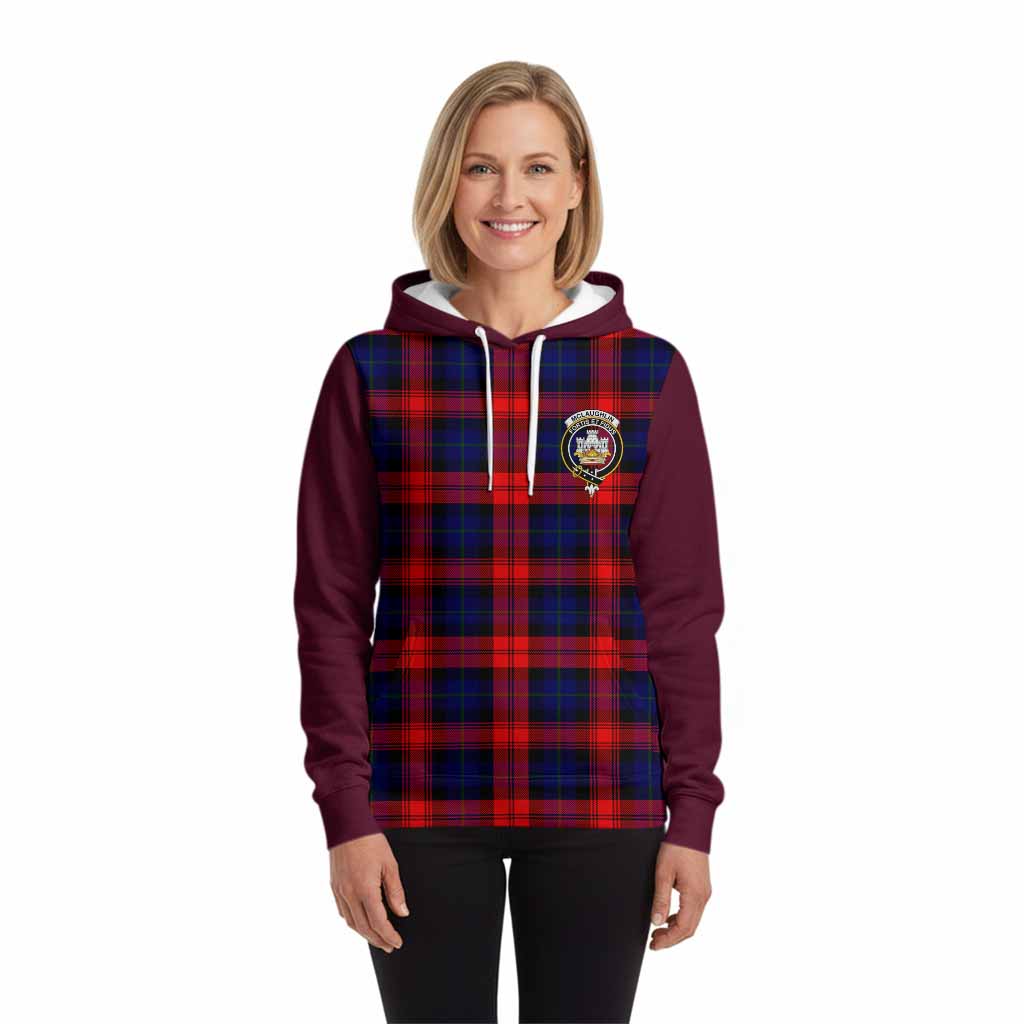 McLaughlin Tartan Accent Hoodie with Family Crest