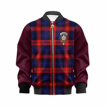 McLaughlin Tartan Accent Kid Bomber Jacket with Family Crest