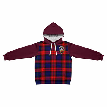 McLaughlin Tartan Accent Kid Hoodie with Family Crest