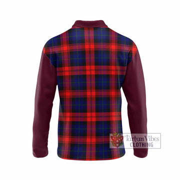 McLaughlin Tartan Accent Long Sleeve Polo Shirt with Family Crest