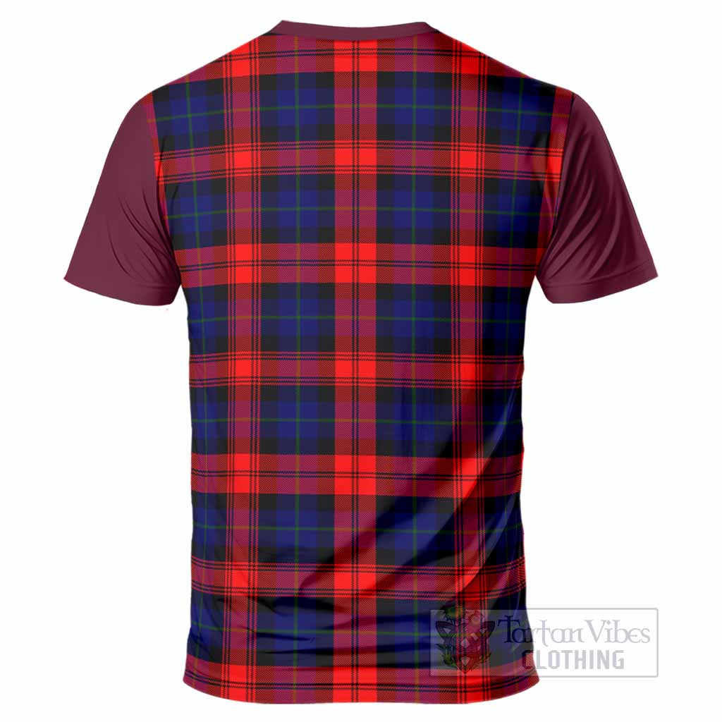 McLaughlin Tartan Accent T-Shirt with Family Crest