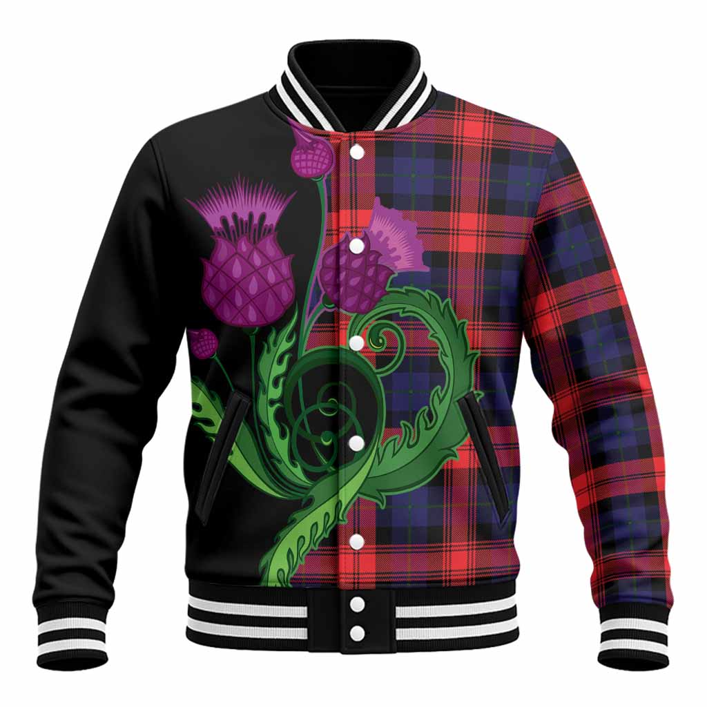 McLaughlin Tartan Baseball Jacket Traditional Scottish Thistle