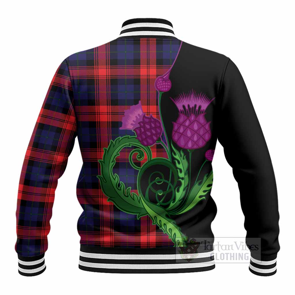 McLaughlin Tartan Baseball Jacket Traditional Scottish Thistle