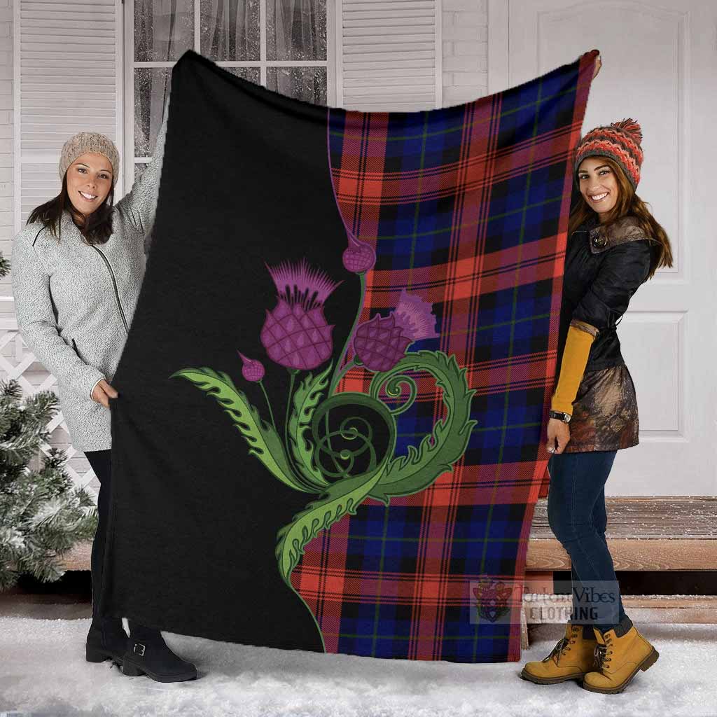 McLaughlin Tartan Blanket Traditional Scottish Thistle - Tartan Vibes Clothing