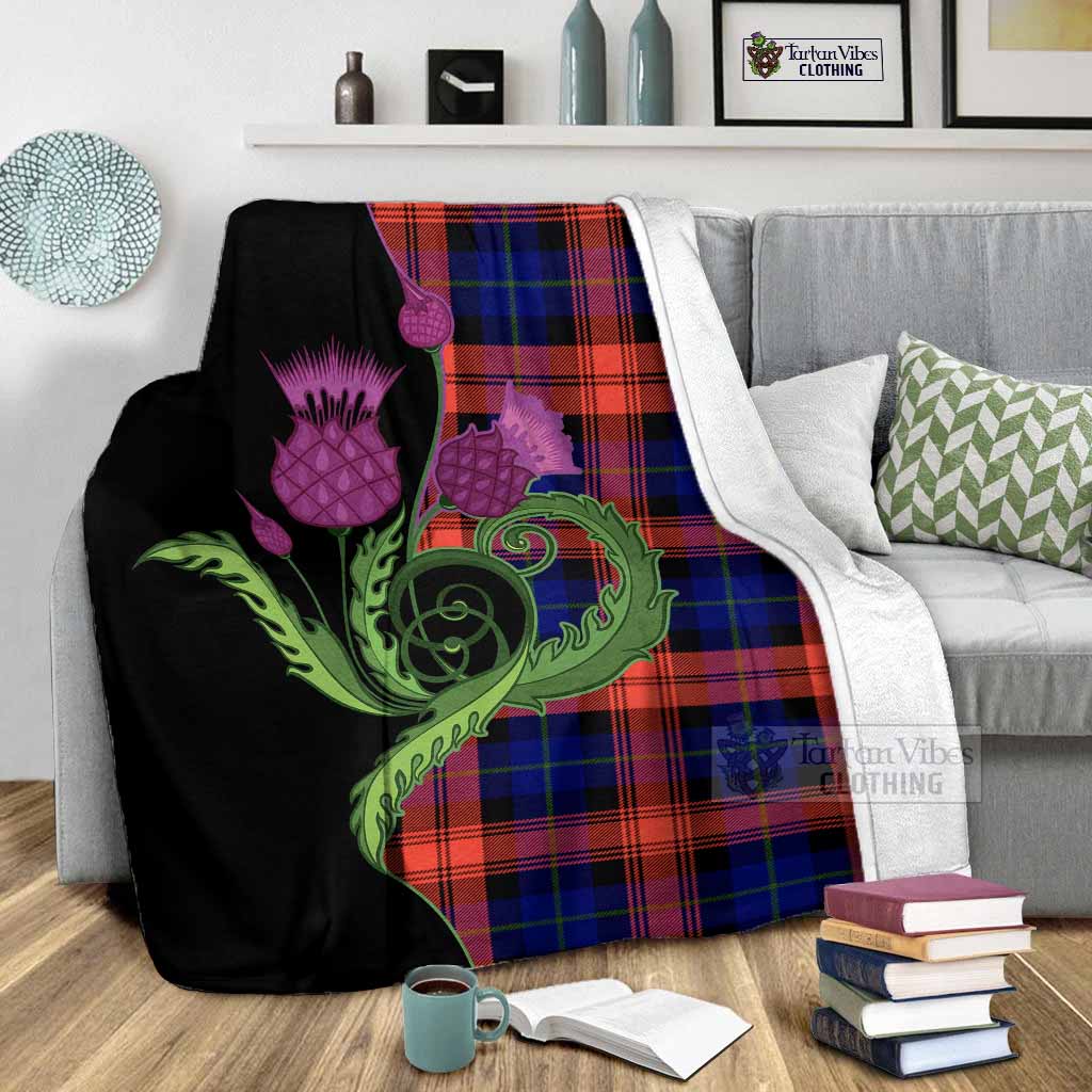 McLaughlin Tartan Blanket Traditional Scottish Thistle - Tartan Vibes Clothing