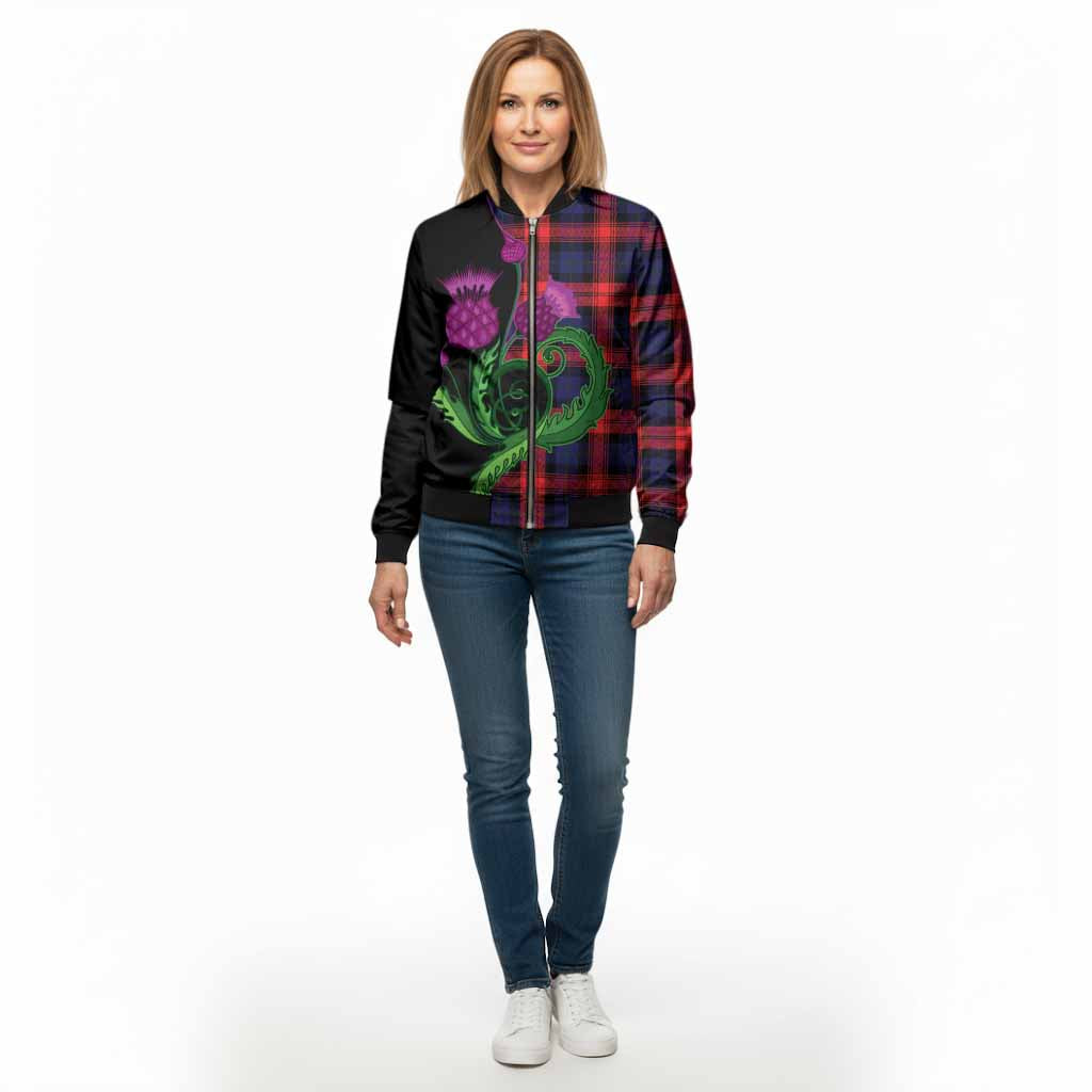 McLaughlin Tartan Bomber Jacket Traditional Scottish Thistle