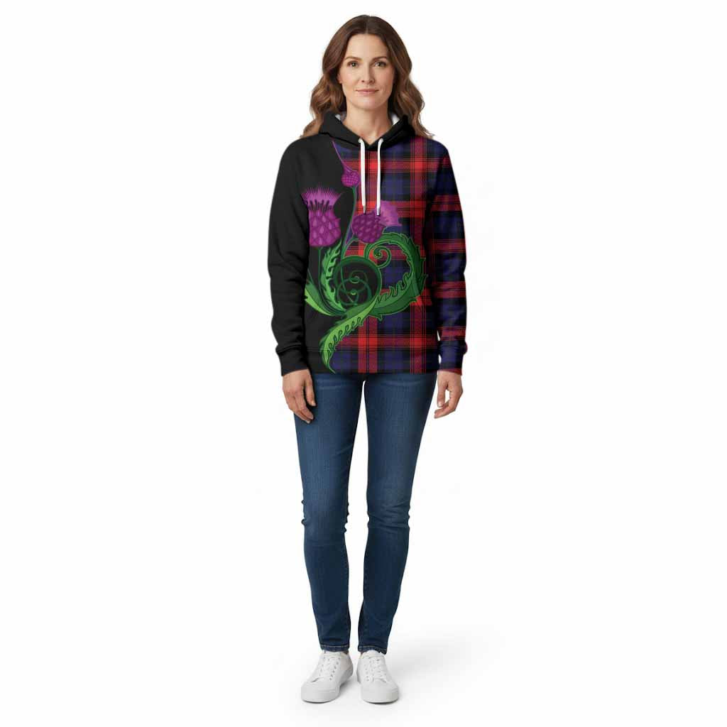 McLaughlin Tartan Cotton Hoodie Traditional Scottish Thistle