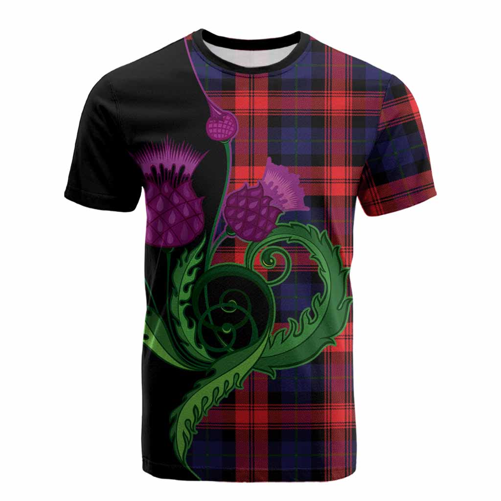 McLaughlin Tartan Cotton T-shirt Traditional Scottish Thistle