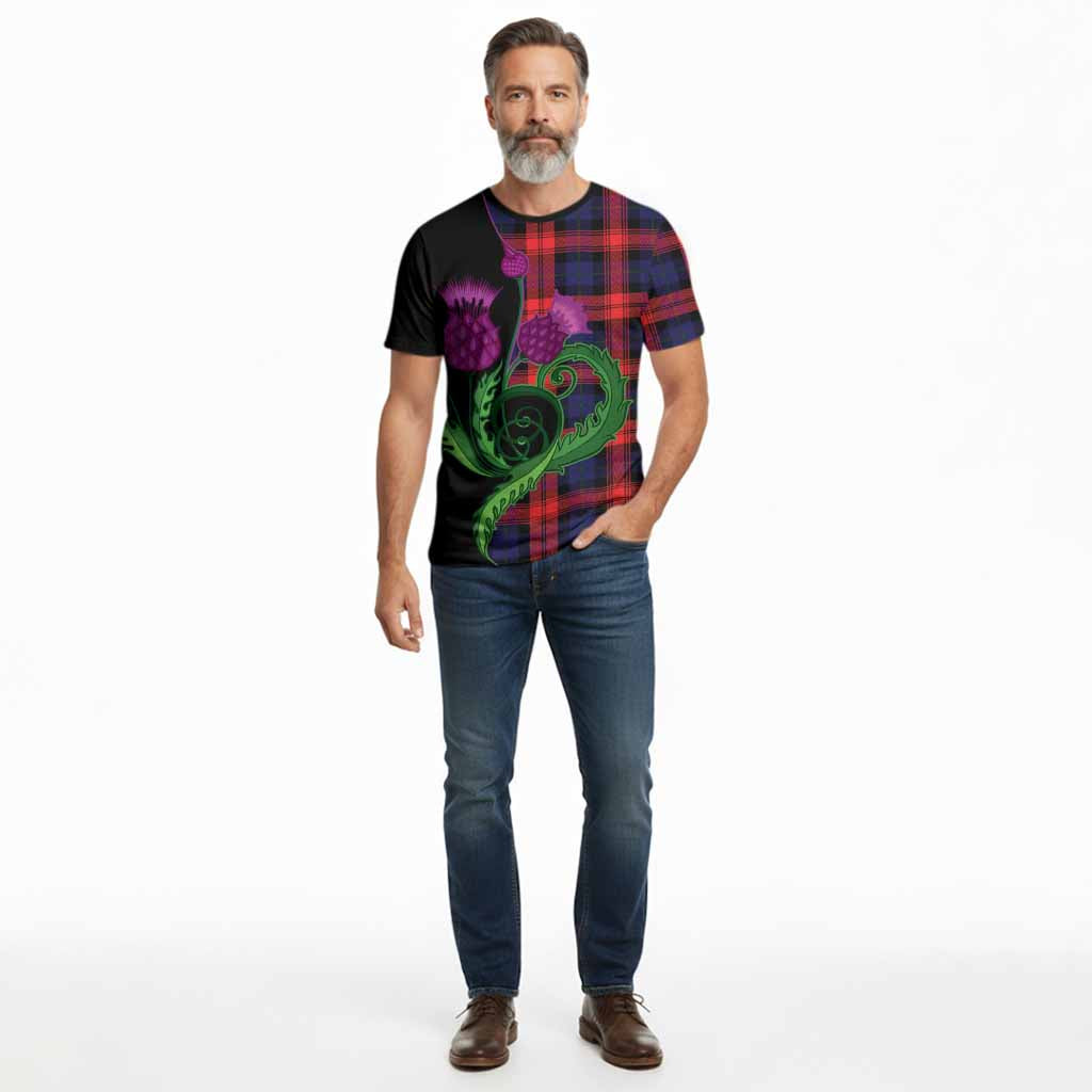 McLaughlin Tartan Cotton T-shirt Traditional Scottish Thistle