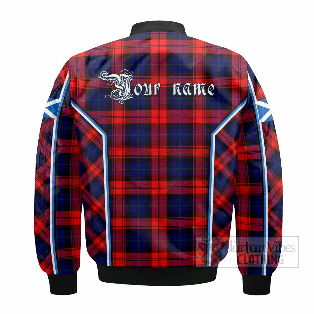 Mclaughlin Tartan Crest Bomber Jacket Scotland Coat of Arm Flag Style - Tartan Vibes Clothing