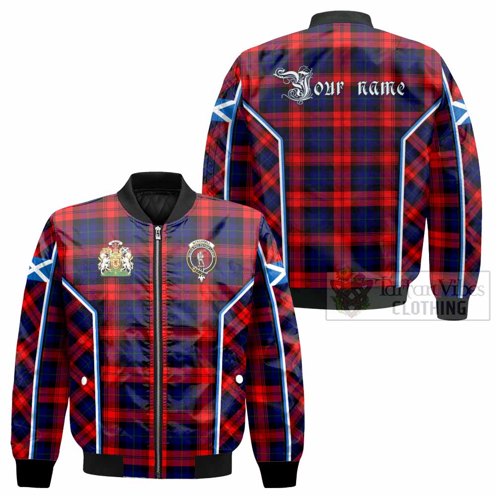Mclaughlin Tartan Crest Bomber Jacket Scotland Coat of Arm Flag Style - Tartan Vibes Clothing